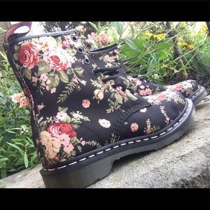 Brand new beautiful floral rose Doc Martins